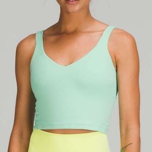 Lululemon Align Tank Top Wild Mint Green Size 10 Buily In Bra Support Smooth